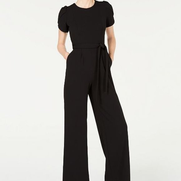 calvin klein tulip sleeve jumpsuit